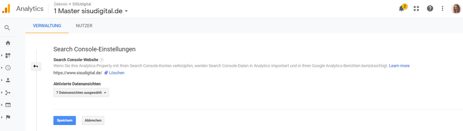 Google Search Console mit Google Analytics verbinden:  Schritt 3